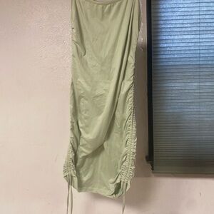 Sage Green Ruched Dress